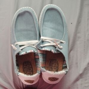 Hey Dude Kids Sky Blue Moccasins